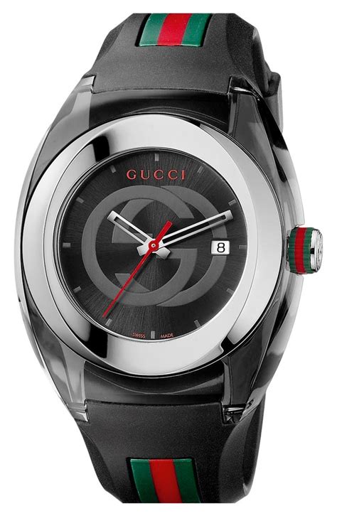 nordstrom gucci rubber watch mens|Gucci strap watch women's.